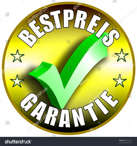 Best Price Guarantee Button/Label, German Version Bestpreis Garantie ...