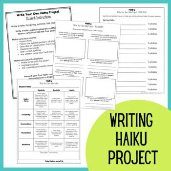 Haiku Poems Templates Worksheets Lessons Reading Writing Haiku