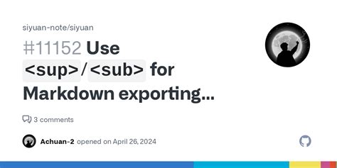 Use ` `` ` For Markdown Exporting Superscriptsubscript · Issue 11152