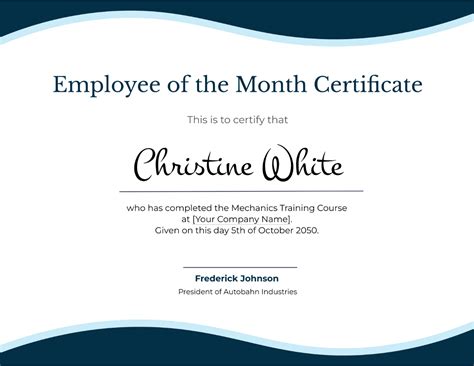 Sample Certificate Template Edit Online And Download Example