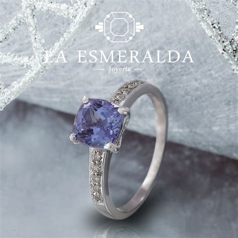 Espectacular Anillo Con Tanzanita Y Diamantes Sapphire Ring