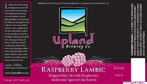 Upland Raspberry Lambic | BeerPulse