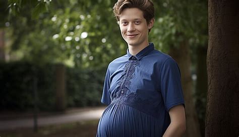Premium Photo Beauty Portrait Of A Pregnant Man Concept For Trans Gender Gay Men Of Different