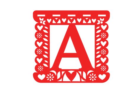 Papel Picado Alphabet A Svg Cut File By Creative Fabrica Crafts