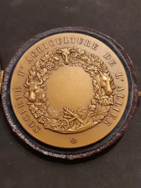 MEDAILLE SOCIETE AGRICULTURE De L Allier En Bronze Signee Dropsy EUR 25