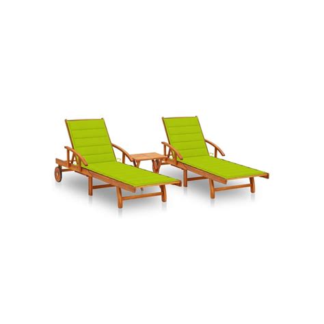 Lot De Transats Chaise Longue Bain De Soleil Lit De Jardin Terrasse