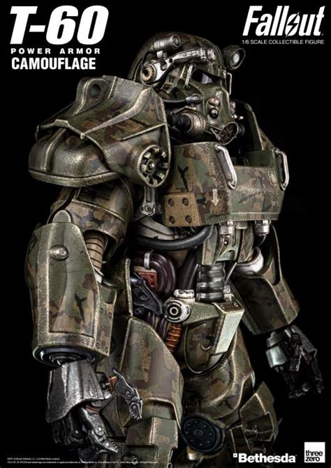 T 60 Power Armor Camouflage 1 6 Scale Fallout Threezero