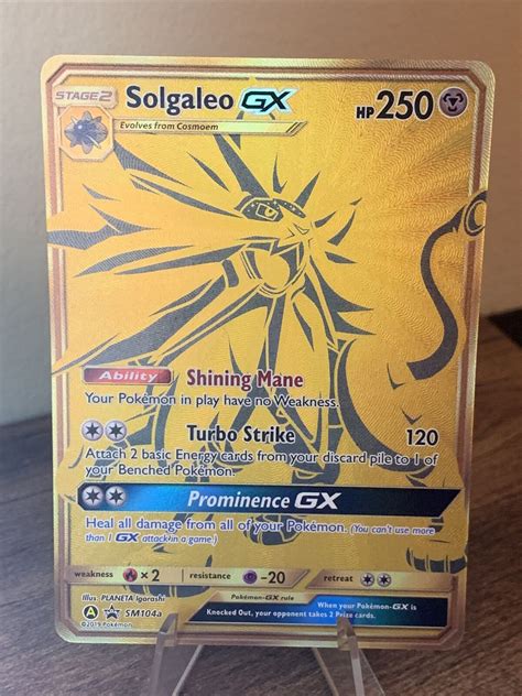 Mavin Solgaleo Gx Sm A Golden Holographic Black Star Promo Pok Mon