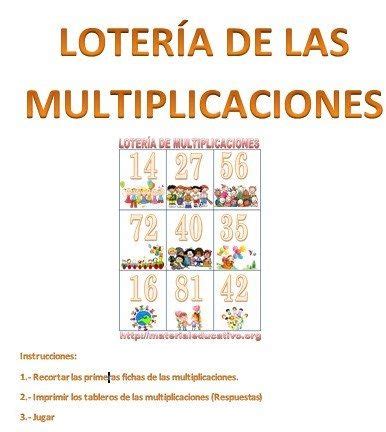 Gcg Juego Las Tablas Para Multiplicar Loter A Tradicional