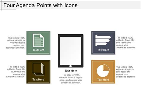 Four Agenda Points With Icons Ppt PowerPoint Presentation Outline Good