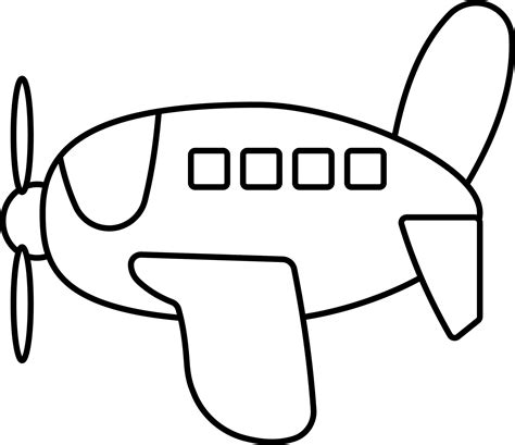 Airplane Clip Art Transparent Coloring Pages