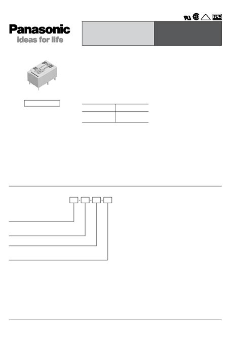 DK2A-L2-24V datasheet(1/5 Pages) PANASONIC | 1a 10A, 1a1b/2a 8A small ...