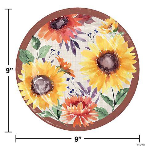 Fall Flowers Paper Plates Oriental Trading