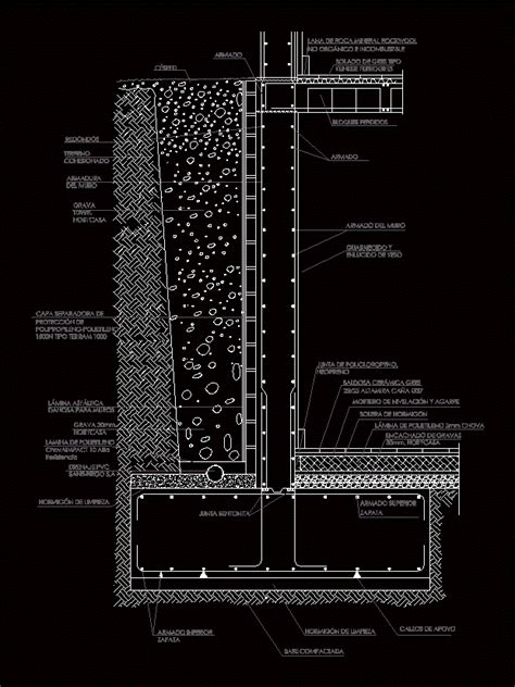 Concrete Retaining Wall In Autocad Cad Library