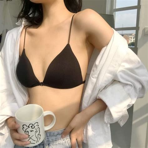 Jual Simply Basic Bra Bra Kait Depan Front Buckle Bralette Bikini Wanita Hitam Jakarta