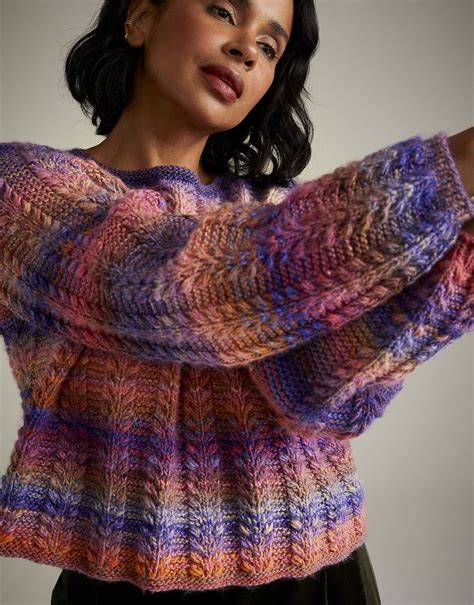 Sirdar Ladies Sweater Knitting Pattern In Jewelspun Aran 10719