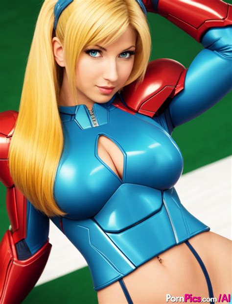 Big Boobed Anime Babe Samus Aran Strips Down For Solo Show Porn Pics