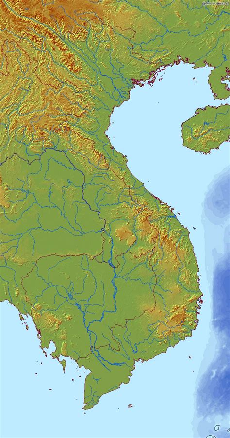 Detailed Relief Map Of Vietnam Vietnam Asia Mapsland Maps Of