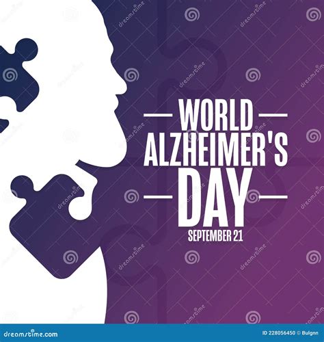 World Alzheimers Day September 21 Holiday Concept Stock Vector