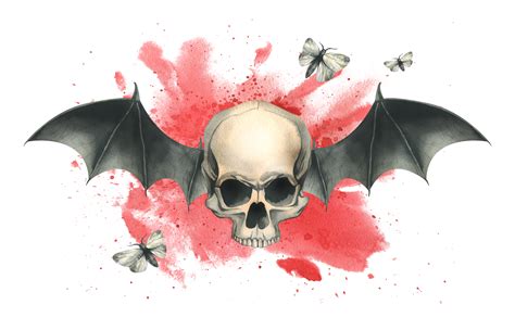 Skull And Bat Wings