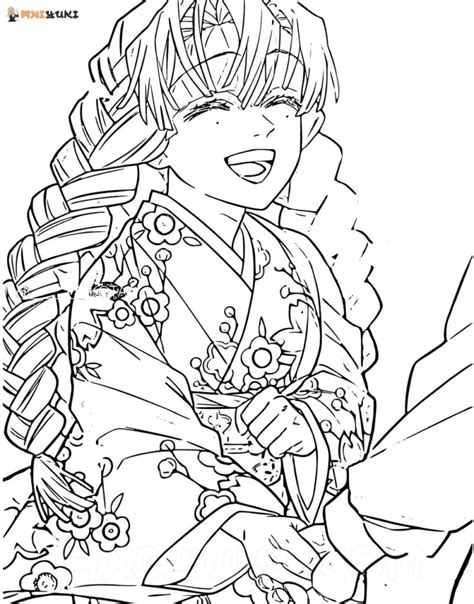 Muichiro Tokito And Mitsuri Kanroji Coloring Page Tokito Coloring Page The Best Porn Website