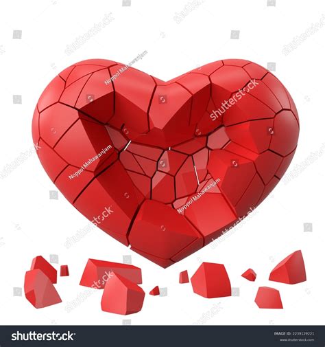 3d Broken Heart Heartbroken Lovelorn 3d Stock Illustration 2239129221 Shutterstock