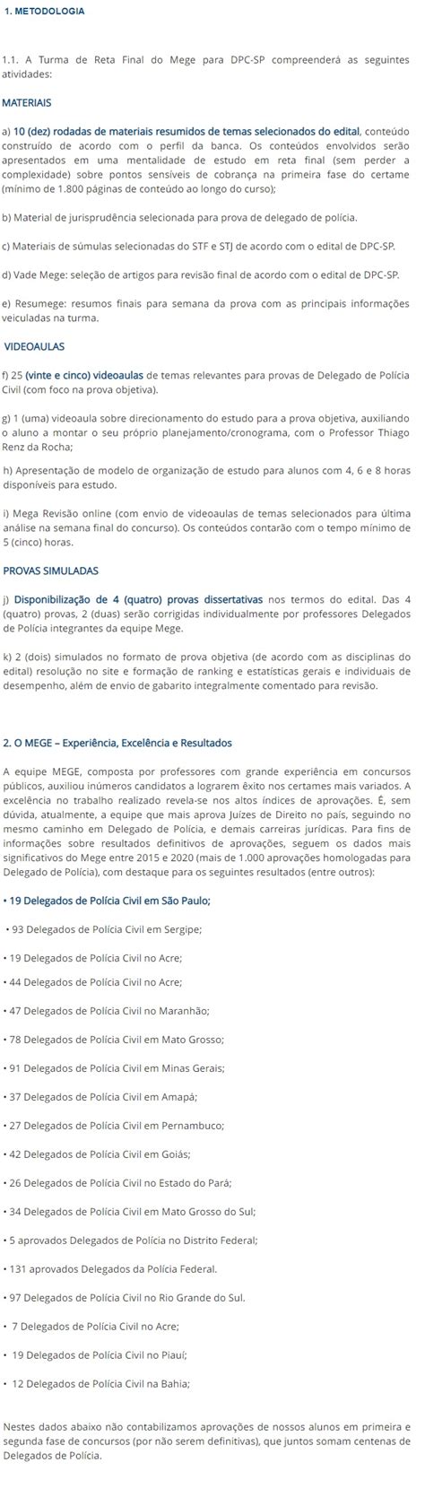 PC SP DELEGADO DA POLÍCIA CIVIL DE SÃO PAULO PCSP RETA FINAL PÓS