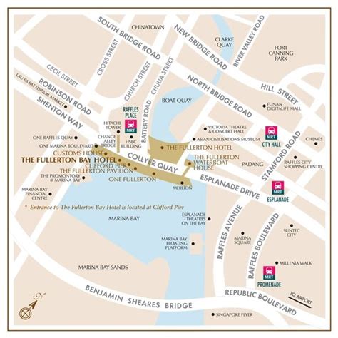 The Fullerton Bay Hotel And Map Of Singapore Fullerton Bay Singapore Map