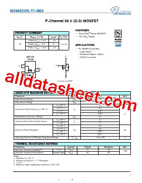 Si Cds T Ge Datasheet Pdf Vbsemi Electronics Co Ltd