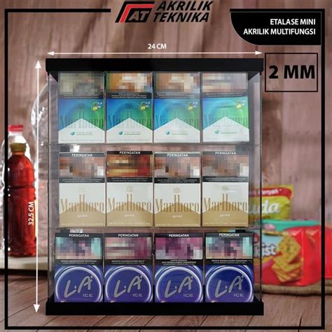 Jual ETALASE MINI AKRILIK RAK WARUNG ACRYLIC DISPLAY MULTIFUNGSI