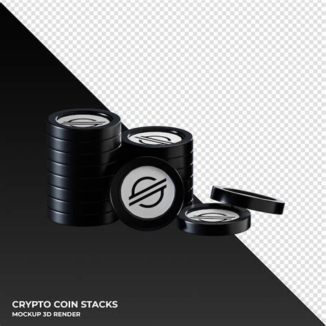 Premium Psd Stellar Xlm Coin Stacks Cryptocurrency D Render Illustration