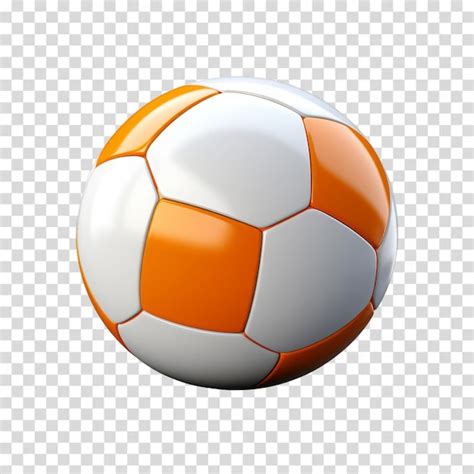 Renderizado En D De Una Pelota De F Tbol Naranja Y Blanca Archivo