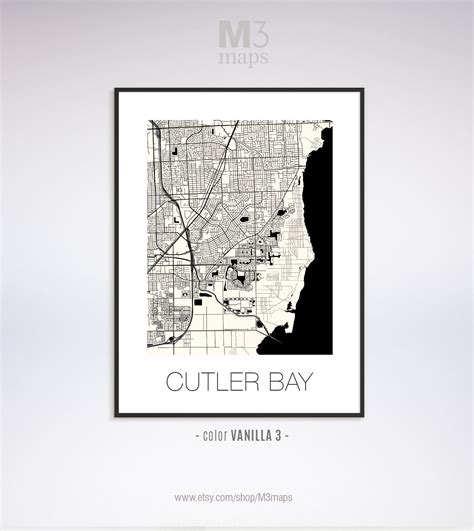 Cutler Bay Florida Cutler Bay FL Map Cutler Bay Map Cutler - Etsy