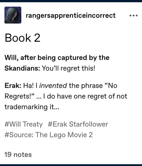 But He Does Regret It And Thats Why I Love Erak 😂 Rangers