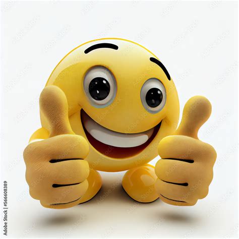 Cheerful D Emoticon With Arms And Legs Smiling Face And Mouth