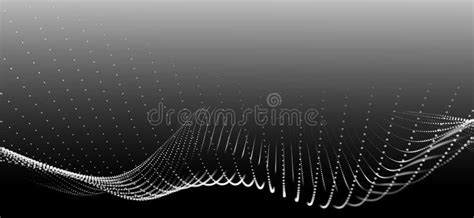 Abstract Digital Particle Wave Futuristic Dotted Wave Technology