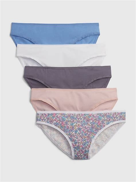 Organic Stretch Cotton Bikini 5 Pack Gap