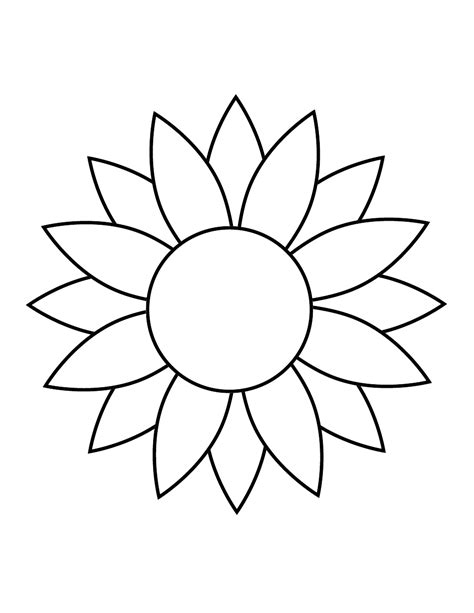 Sunflower Template Classic Download Printable Pdf Templateroller