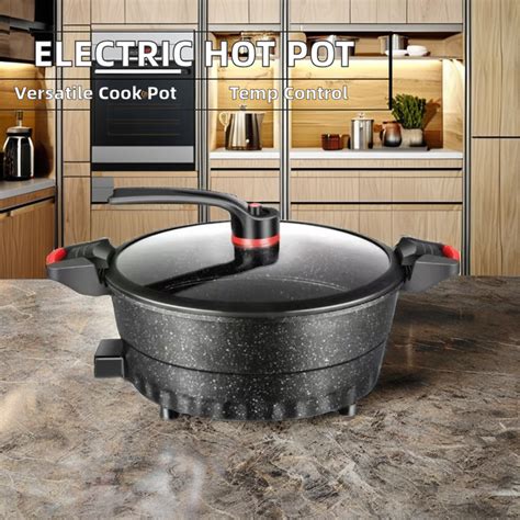 Micro Pressure Electric Hot Pot Low Light Non Stick Pan For Household Use For Stir Frying