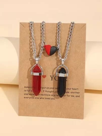 Pcs Couple Yin Yang Geometric Charm Necklace Shein Usa En