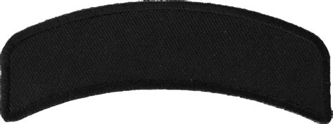 Black 4 Inch Arched Blank Patch Rocker Embroidered Patches By Ivamis