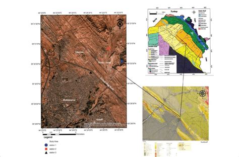 Regional Geologic Map Of Northern Iraq Satellite Image Shows The