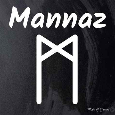 Mannaz Rune - Elder Futhark Meaning • Moon of Gemini
