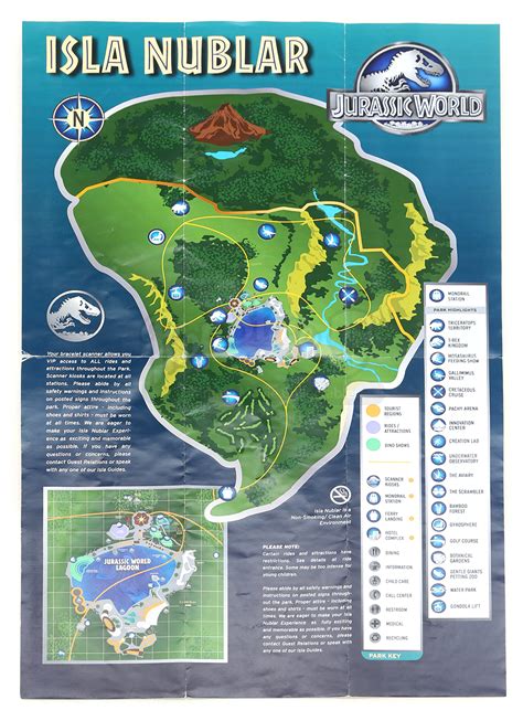 Jurassic Park Brochure Map