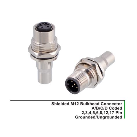 Shielded M12 Bulkhead Connector Panel Mount Shine Industry