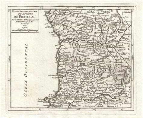 Partie Septentrionale Du Royaume De Portugal Par Le Sr Robert De