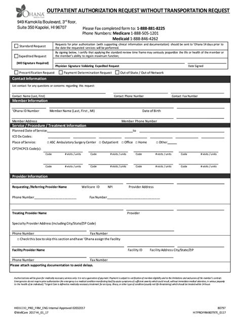 Wellcare Outpatient Authorization Request Form Fill Online Printable Fillable Blank Pdffiller