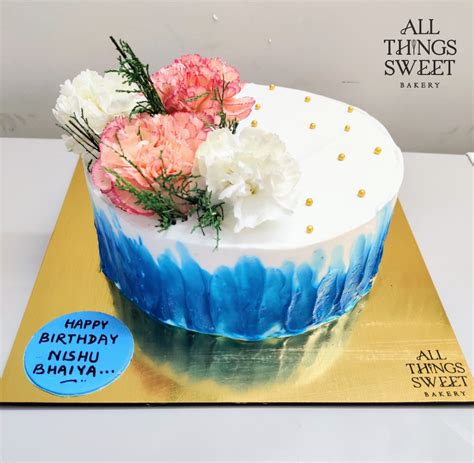 Kg Fresh Flowers Cream Cake All Things Sweet