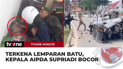 Detik Detik Aparat Kepolisian Dilempari Batu Oleh Demonstran Bp Batam