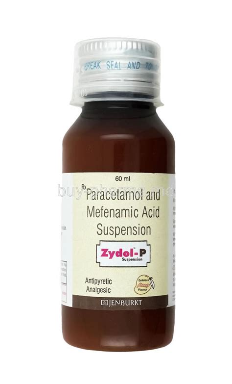 Buy Zydol P Suspension Mefenamic Acid Paracetamol Online Buy Pharma Md